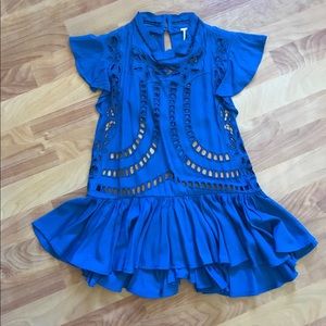 Free People Lace Cutout Top